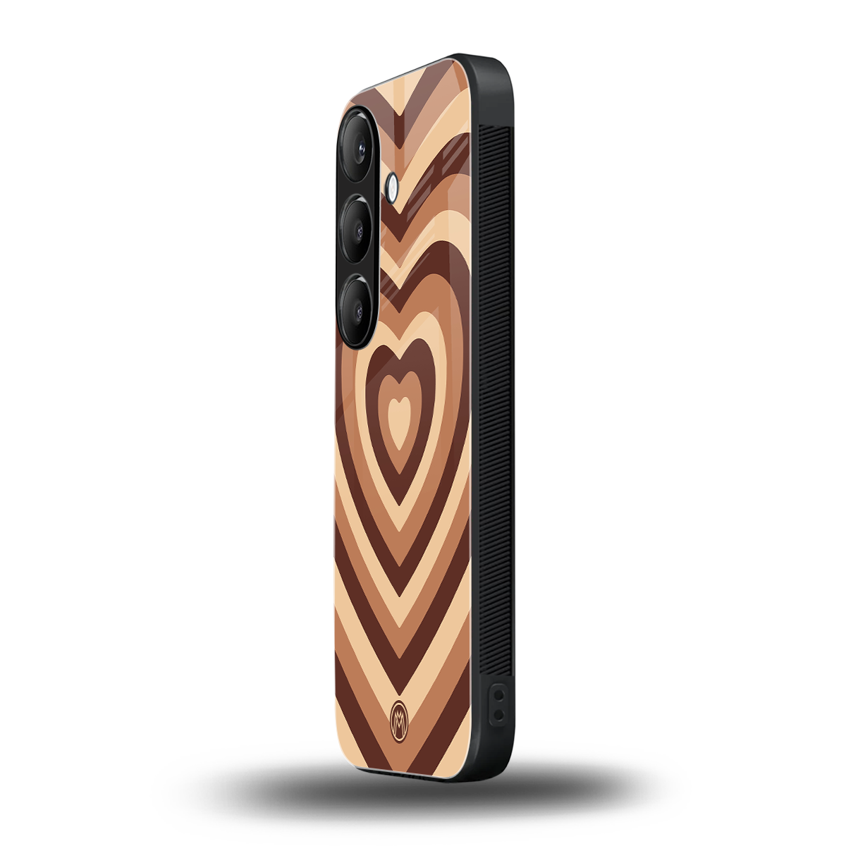 y2k brown hearts aesthetic back phone cover | glass case for samsung galaxy s23