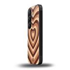 y2k brown hearts aesthetic back phone cover | glass case for samsung galaxy s24 fe
