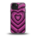 y2k burgundy hearts aesthetic back phone cover | glass case for iphone 13 mini