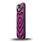 y2k burgundy hearts aesthetic back phone cover | glass case for iphone 13 mini