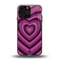 y2k burgundy hearts aesthetic back phone cover | glass case for iphone 13 pro max