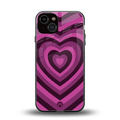 y2k burgundy hearts aesthetic back phone cover | glass case for iphone 13