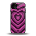 y2k burgundy hearts aesthetic back phone cover | glass case for iphone 14 plus