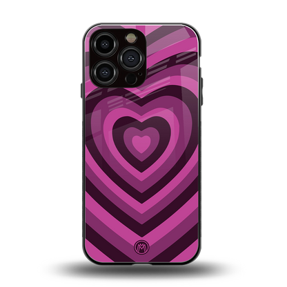 y2k burgundy hearts aesthetic back phone cover | glass case for iphone 14 pro max
