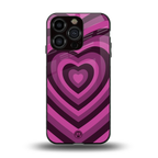 y2k burgundy hearts aesthetic back phone cover | glass case for iphone 14 pro