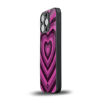 y2k burgundy hearts aesthetic back phone cover | glass case for iphone 15 pro