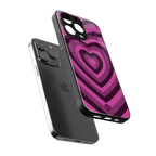 y2k burgundy hearts aesthetic back phone cover | glass case for iphone 16 pro max