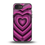 y2k burgundy hearts aesthetic back phone cover | glass case for iphone 16e