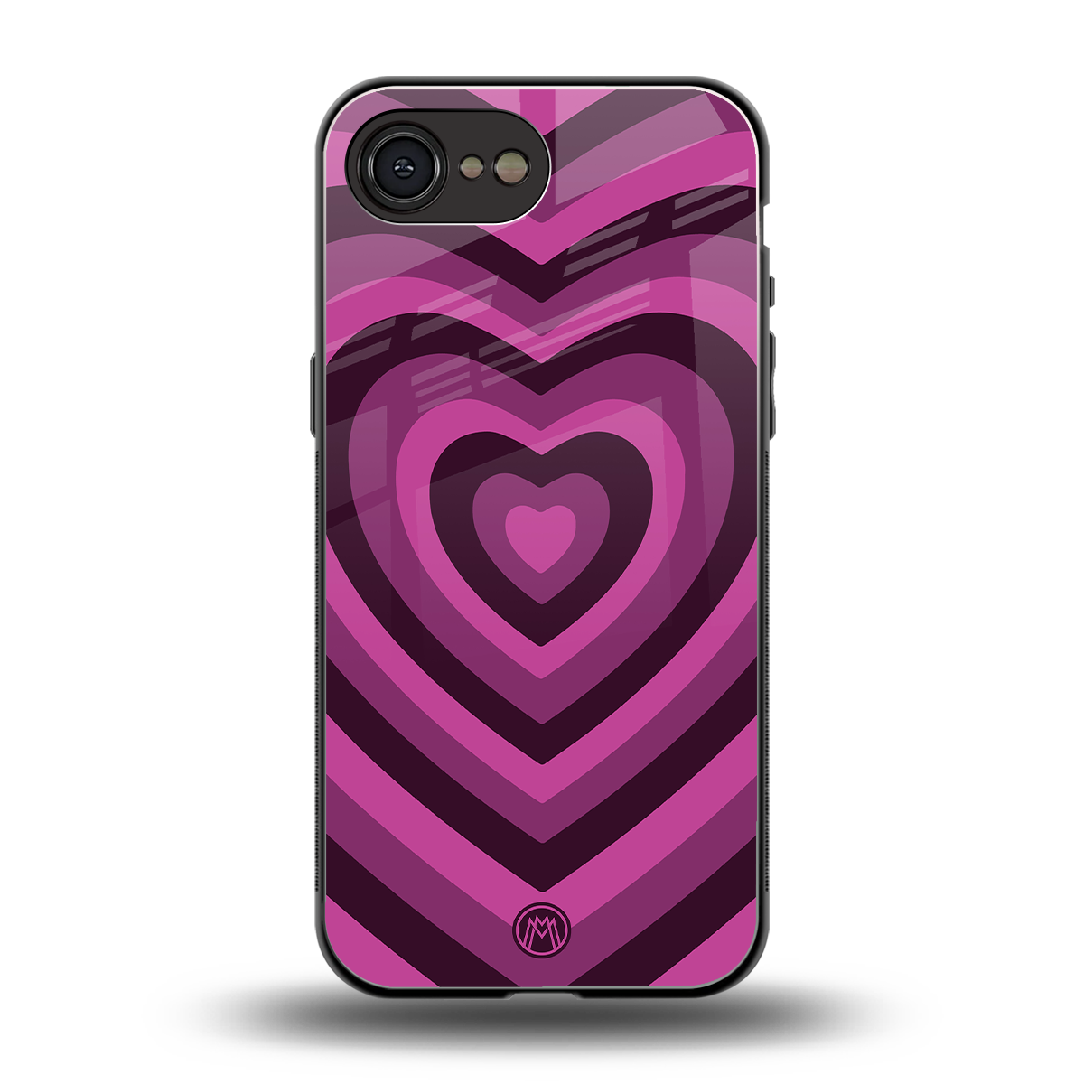 y2k burgundy hearts aesthetic back phone cover | glass case for iphone 16e