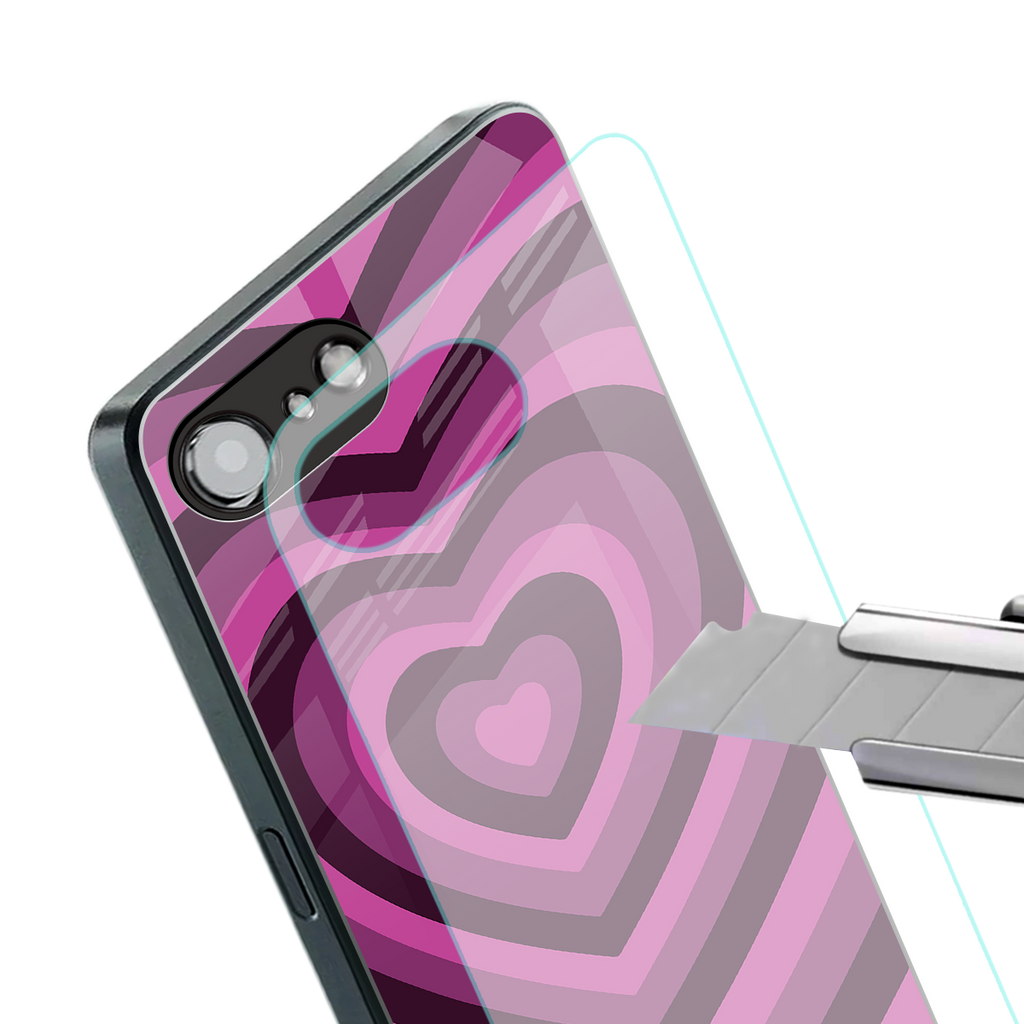 y2k burgundy hearts aesthetic back phone cover | glass case for iphone 16e