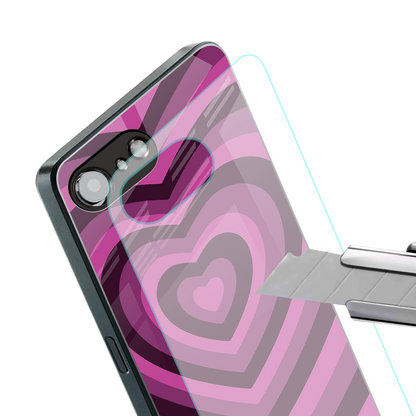 y2k burgundy hearts aesthetic back phone cover | glass case for iphone 16e