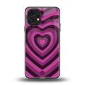y2k burgundy hearts aesthetic back phone cover | glass case for nothing phone 1
