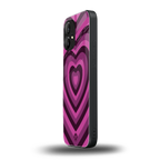 y2k burgundy hearts aesthetic back phone cover | glass case for nothing phone 1