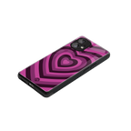 y2k burgundy hearts aesthetic back phone cover | glass case for nothing phone 1
