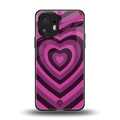 y2k burgundy hearts aesthetic back phone cover | glass case for nothing phone 2