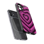y2k burgundy hearts aesthetic back phone cover | glass case for nothing phone 2