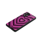 y2k burgundy hearts aesthetic back phone cover | glass case for nothing phone 2