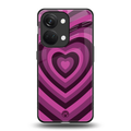 y2k burgundy hearts aesthetic back phone cover | glass case for oneplus nord 3