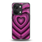 y2k burgundy hearts aesthetic back phone cover | glass case for oneplus nord 3
