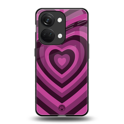y2k burgundy hearts aesthetic back phone cover | glass case for oneplus nord 3
