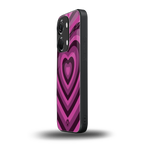y2k burgundy hearts aesthetic back phone cover | glass case for oneplus nord 3