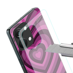 y2k burgundy hearts aesthetic back phone cover | glass case for oneplus nord 3