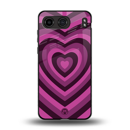 y2k burgundy hearts aesthetic back phone cover | glass case for oneplus nord 4