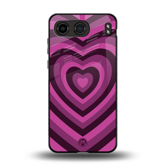y2k burgundy hearts aesthetic back phone cover | glass case for oneplus nord 4
