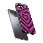 y2k burgundy hearts aesthetic back phone cover | glass case for oneplus nord 4