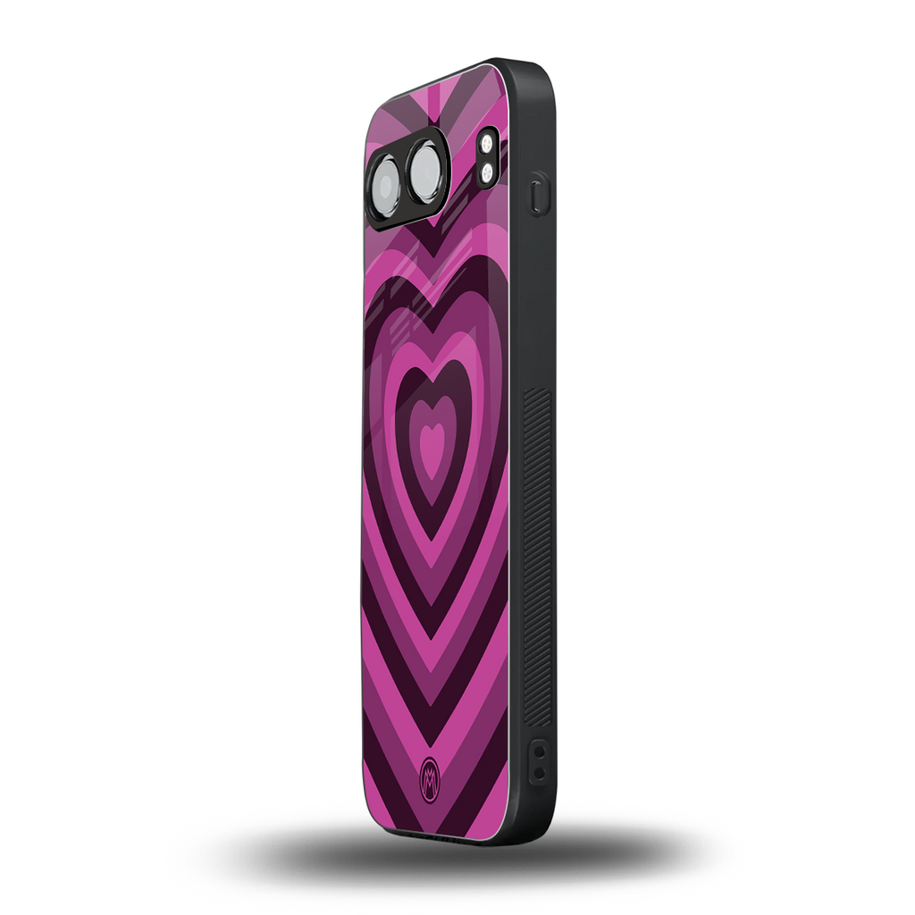 y2k burgundy hearts aesthetic back phone cover | glass case for oneplus nord 4