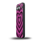 y2k burgundy hearts aesthetic back phone cover | glass case for oneplus nord 4