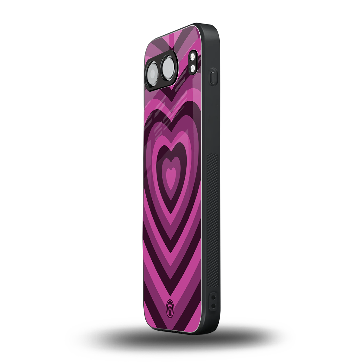 y2k burgundy hearts aesthetic back phone cover | glass case for oneplus nord 4