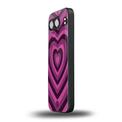 y2k burgundy hearts aesthetic back phone cover | glass case for oneplus nord 4