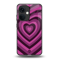 y2k burgundy hearts aesthetic back phone cover | glass case for oneplus nord ce 3