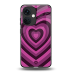 y2k burgundy hearts aesthetic back phone cover | glass case for oneplus nord ce 3