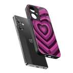 y2k burgundy hearts aesthetic back phone cover | glass case for oneplus nord ce 3