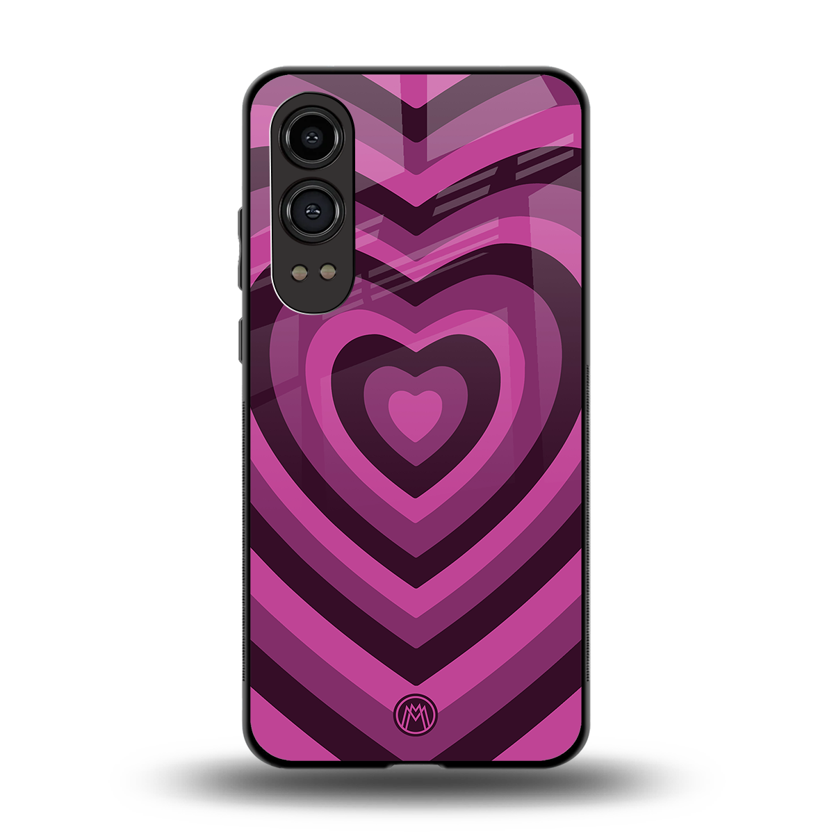 y2k burgundy hearts aesthetic back phone cover | glass case for oneplus nord ce 4 lite