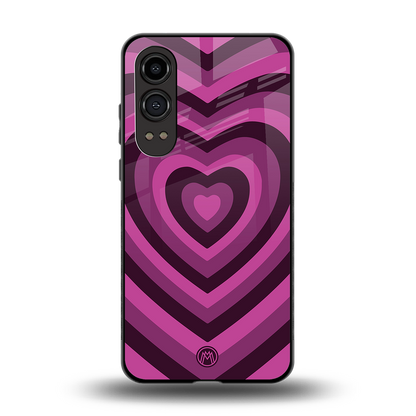 y2k burgundy hearts aesthetic back phone cover | glass case for oneplus nord ce 4 lite