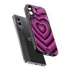 y2k burgundy hearts aesthetic back phone cover | glass case for oneplus nord ce 4 lite