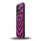 y2k burgundy hearts aesthetic back phone cover | glass case for oneplus nord ce 4 lite