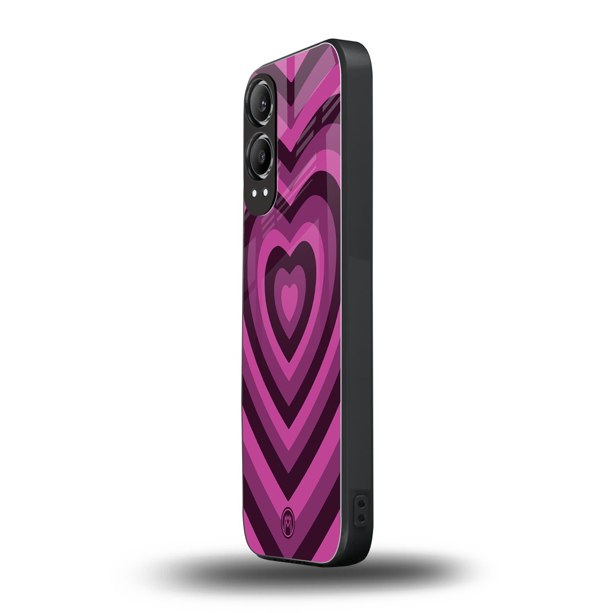 y2k burgundy hearts aesthetic back phone cover | glass case for oneplus nord ce 4 lite