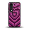 y2k burgundy hearts aesthetic back phone cover | glass case for oneplus nord ce 4