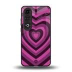 y2k burgundy hearts aesthetic back phone cover | glass case for oneplus nord ce 4