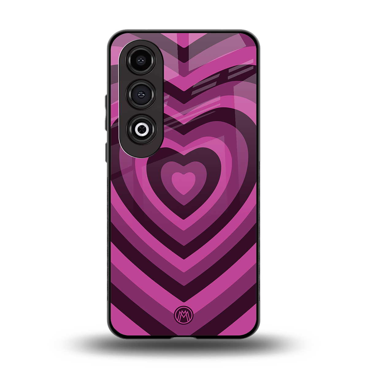 y2k burgundy hearts aesthetic back phone cover | glass case for oneplus nord ce 4