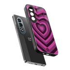 y2k burgundy hearts aesthetic back phone cover | glass case for oneplus nord ce 4