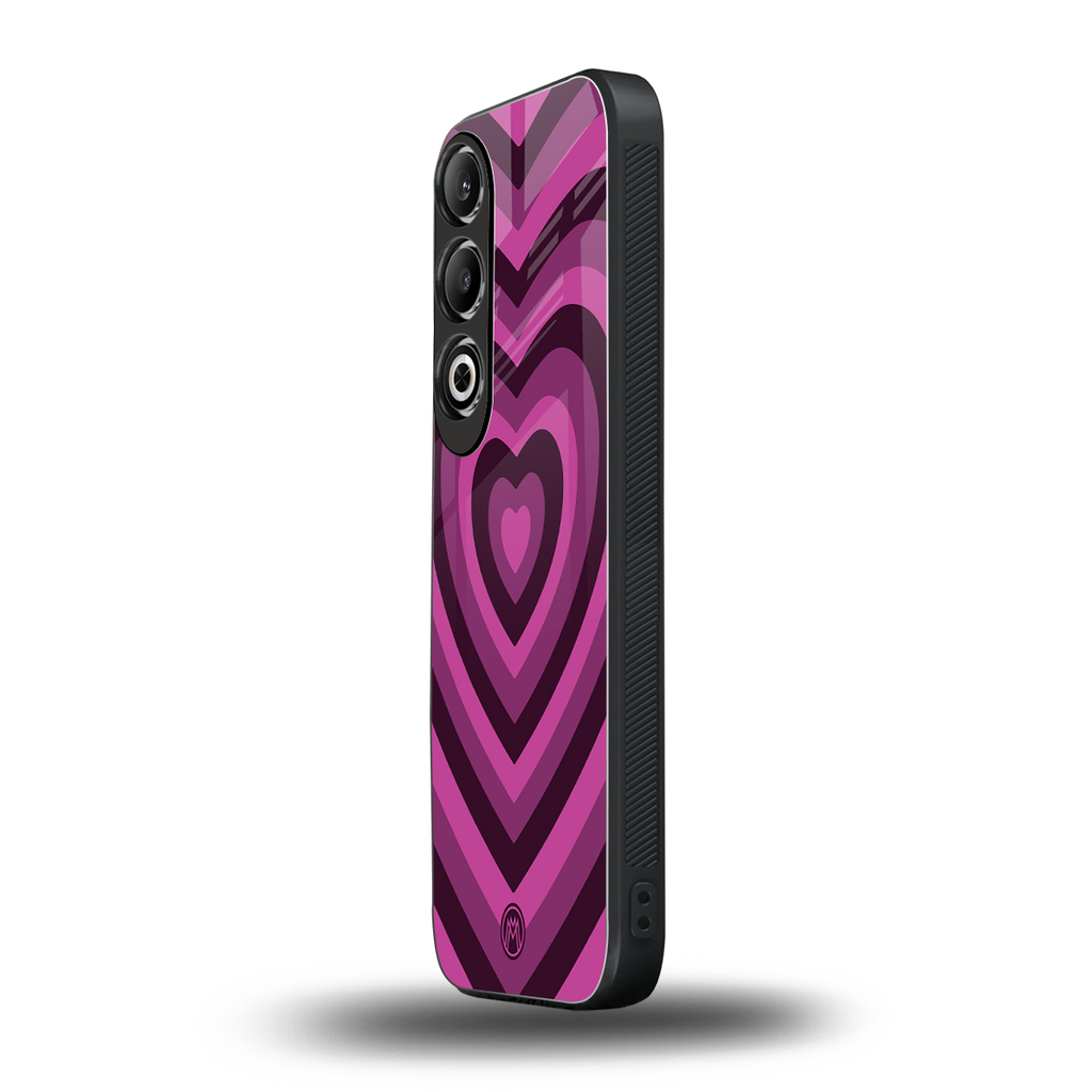 y2k burgundy hearts aesthetic back phone cover | glass case for oneplus nord ce 4