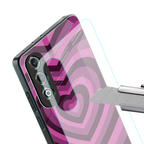 y2k burgundy hearts aesthetic back phone cover | glass case for oneplus nord ce 4