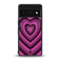 y2k burgundy hearts aesthetic back phone cover | glass case for google pixel 6 pro