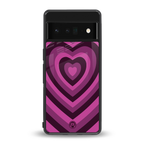 y2k burgundy hearts aesthetic back phone cover | glass case for google pixel 6 pro