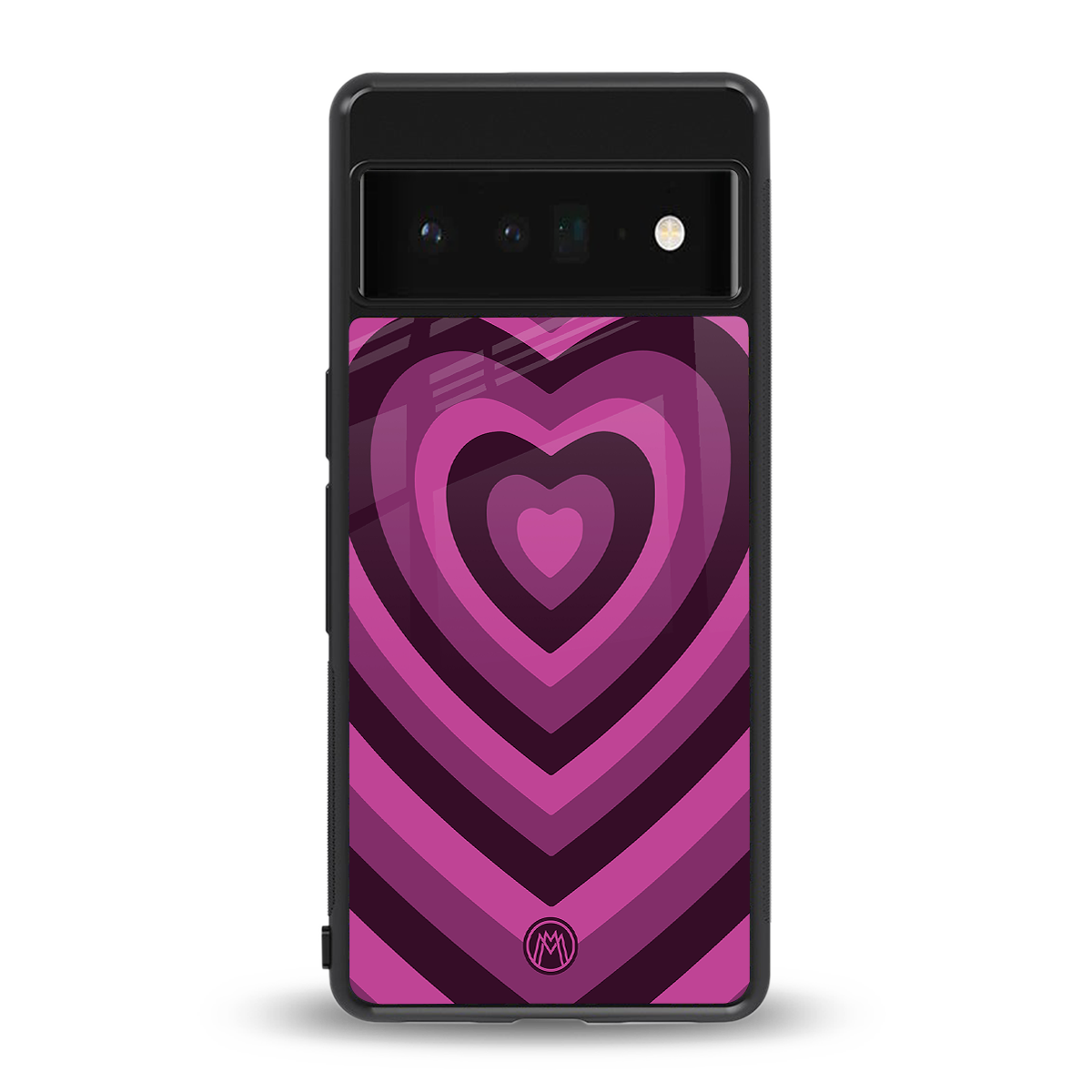 y2k burgundy hearts aesthetic back phone cover | glass case for google pixel 6 pro
